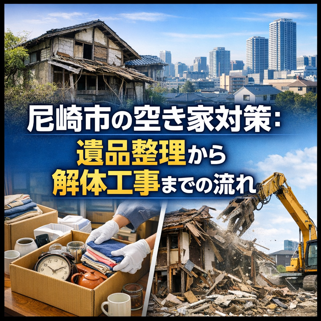 尼崎市の空き家対策:遺品整理から解体工事までの流れ
