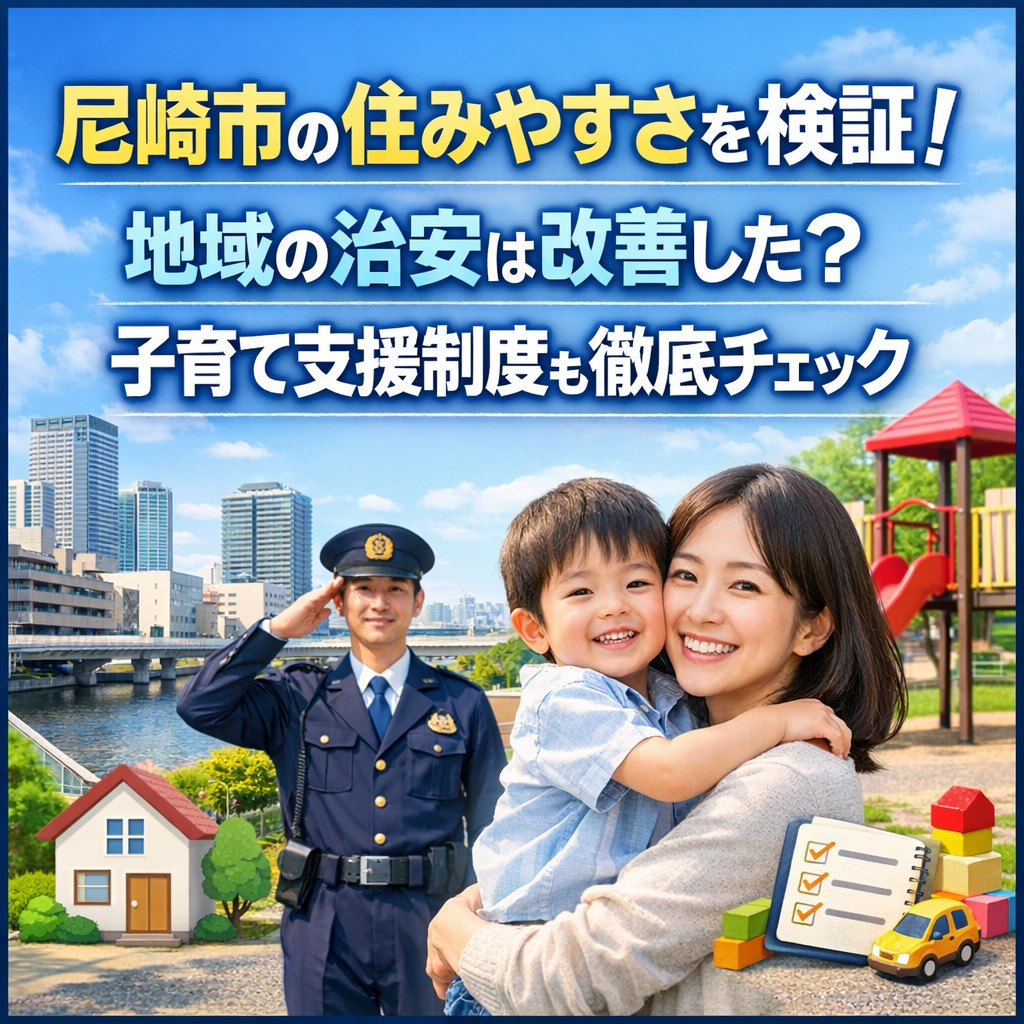 尼崎市の住みやすさを検証！地域の治安は改善した？子育て支援制度も徹底チェック