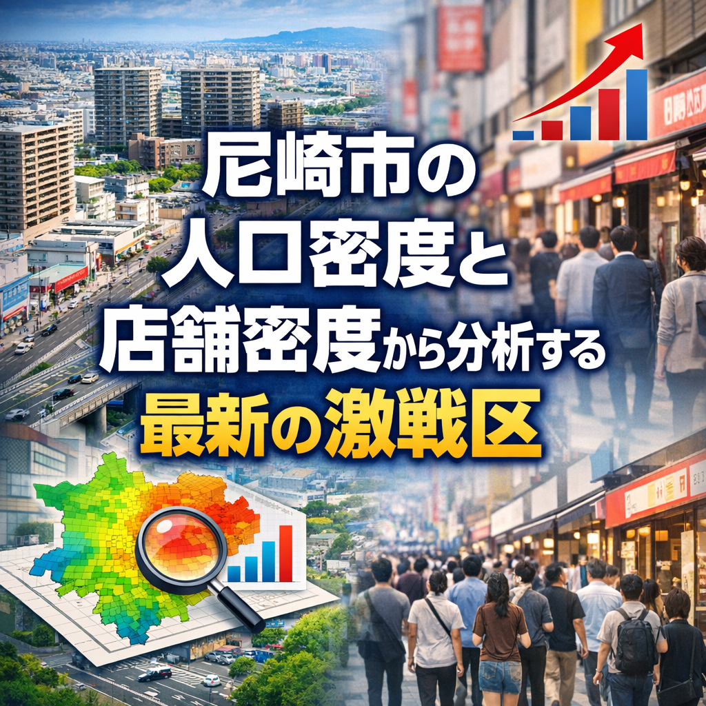 尼崎市の人口密度と店舗密度から分析する最新の激戦区
