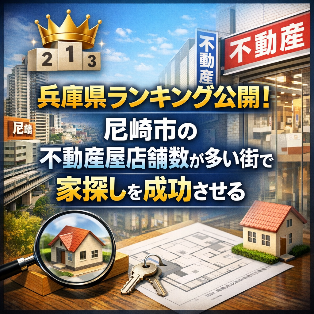 兵庫県ランキング公開!尼崎市の不動産屋店舗数が多い街で家探しを成功させる