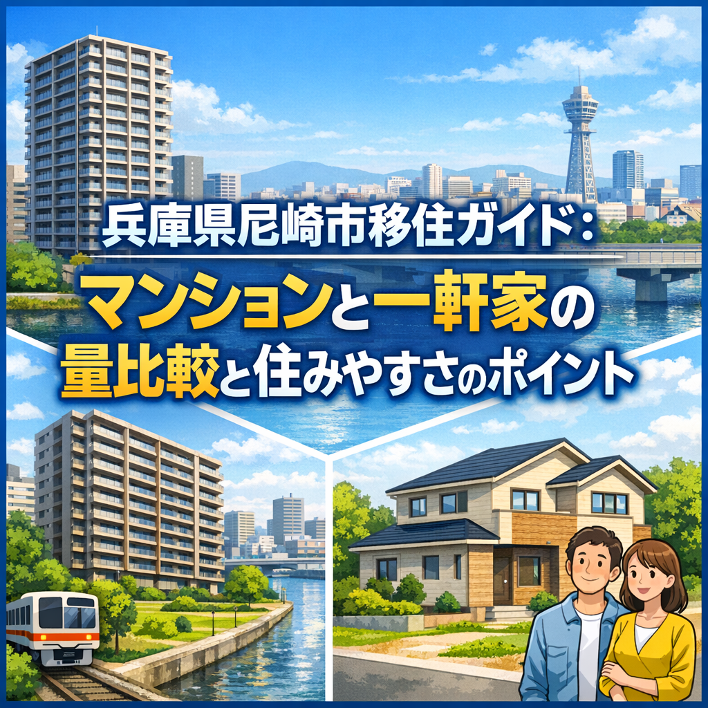 兵庫県尼崎市移住ガイド:マンションと一軒家の量比較と住みやすさのポイント