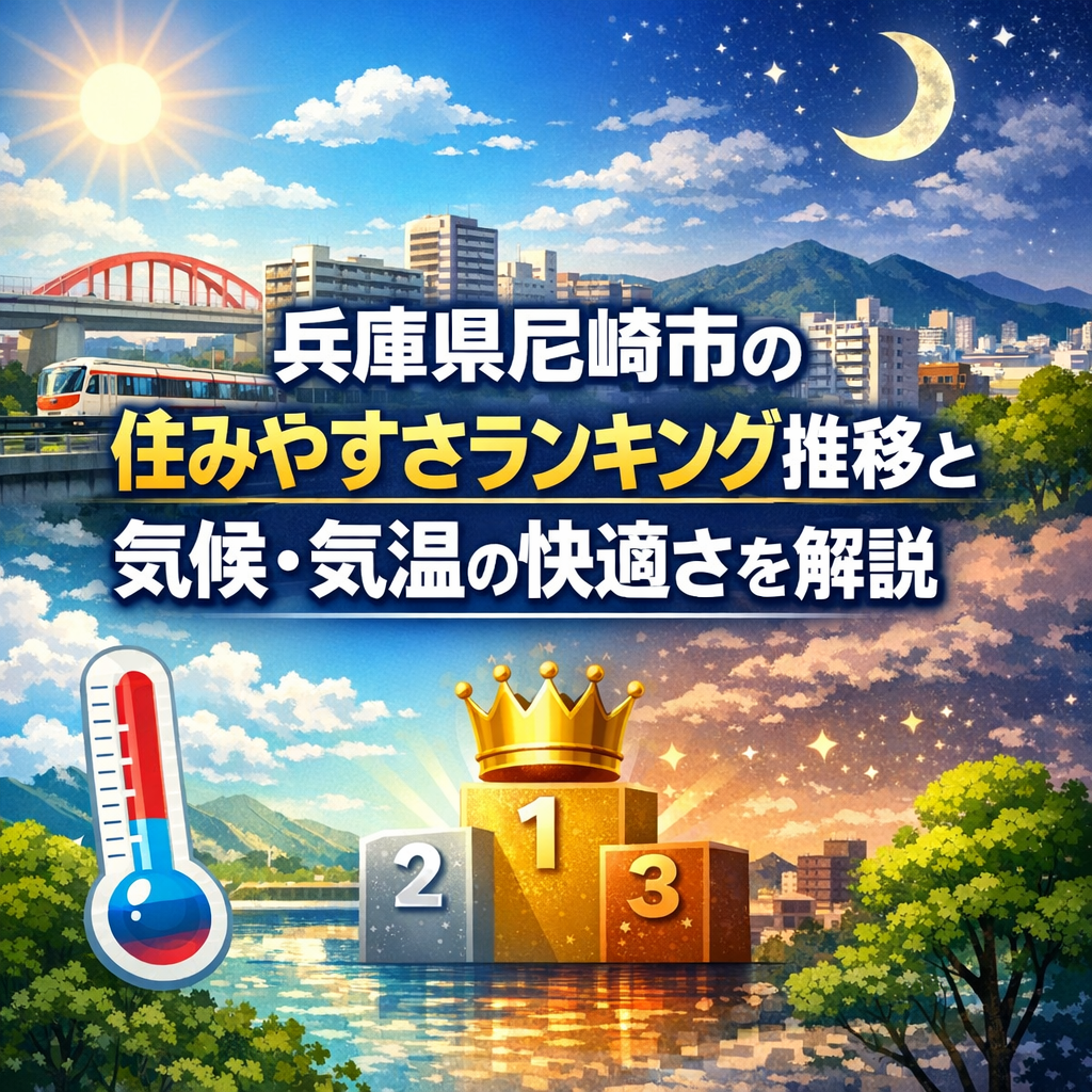 兵庫県尼崎市の住みやすさランキング推移と気候・気温の快適さを解説