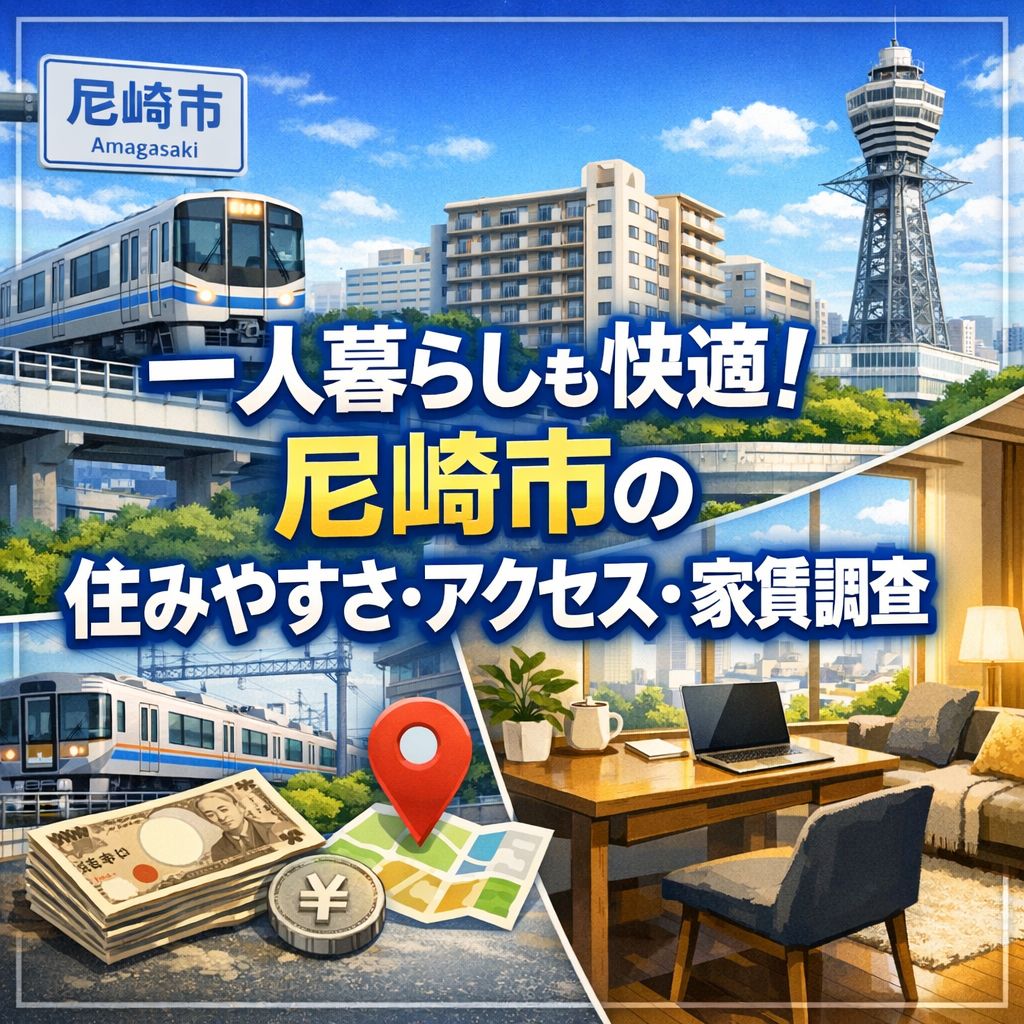 一人暮らしも快適!尼崎市の住みやすさ・アクセス・家賃調査
