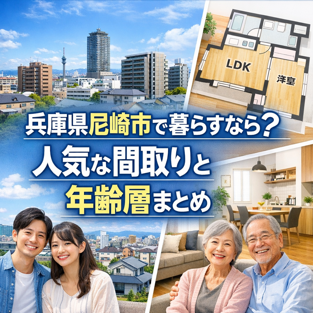 兵庫県尼崎市で暮らすなら？人気な間取りと年齢層まとめ