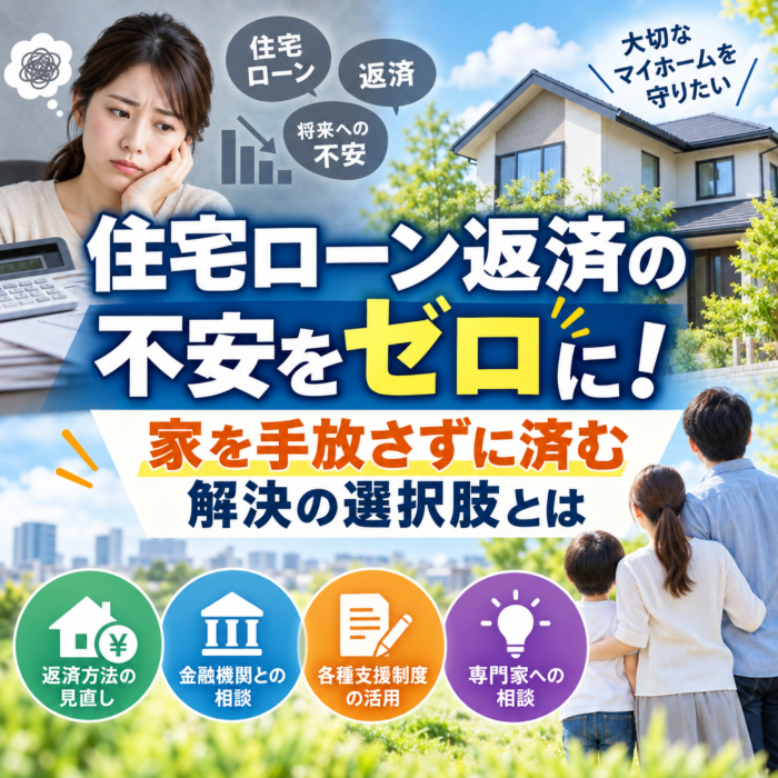 住宅ローン返済の不安をゼロに！家を手放さずに済む解決の選択肢とは